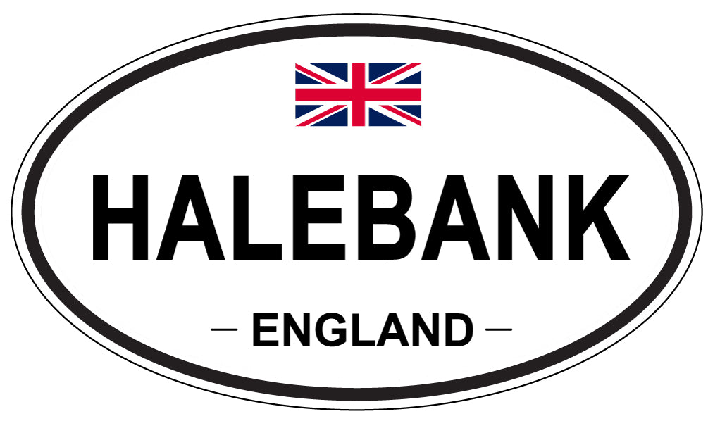 HALEBANK, ENGLAND - Oval Sticker