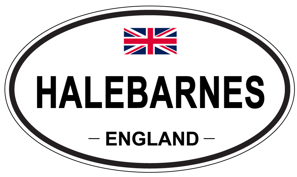 HALEBARNES, ENGLAND - Oval Sticker