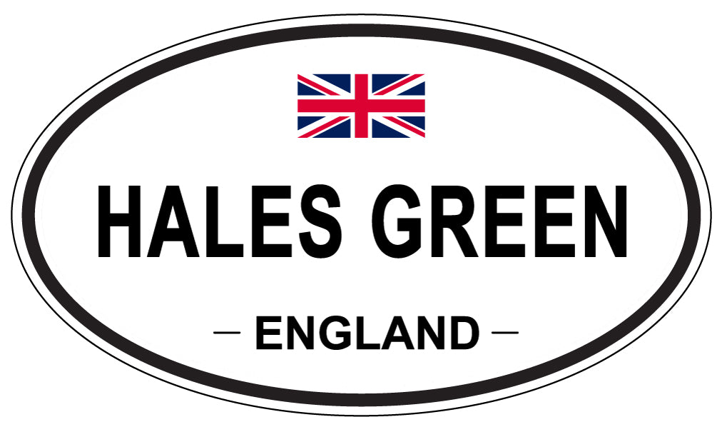 HALES GREEN, ENGLAND - Oval Sticker