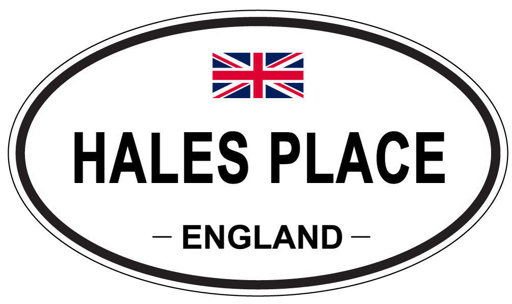 HALES PLACE, England - Oval Magnet