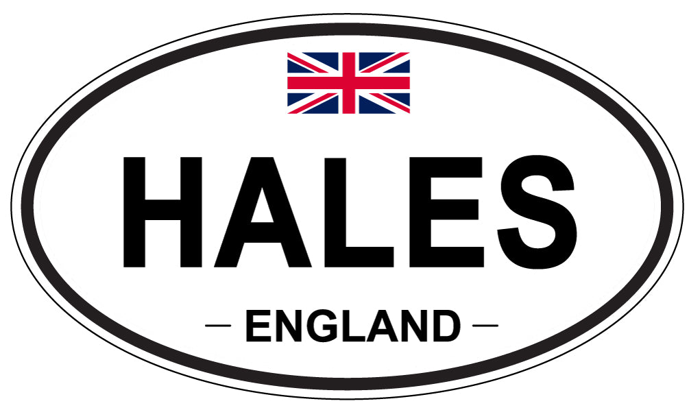HALES, ENGLAND - Oval Sticker
