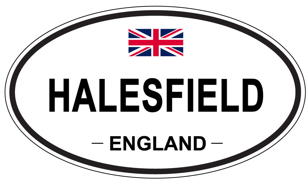 HALESFIELD, ENGLAND - Oval Sticker