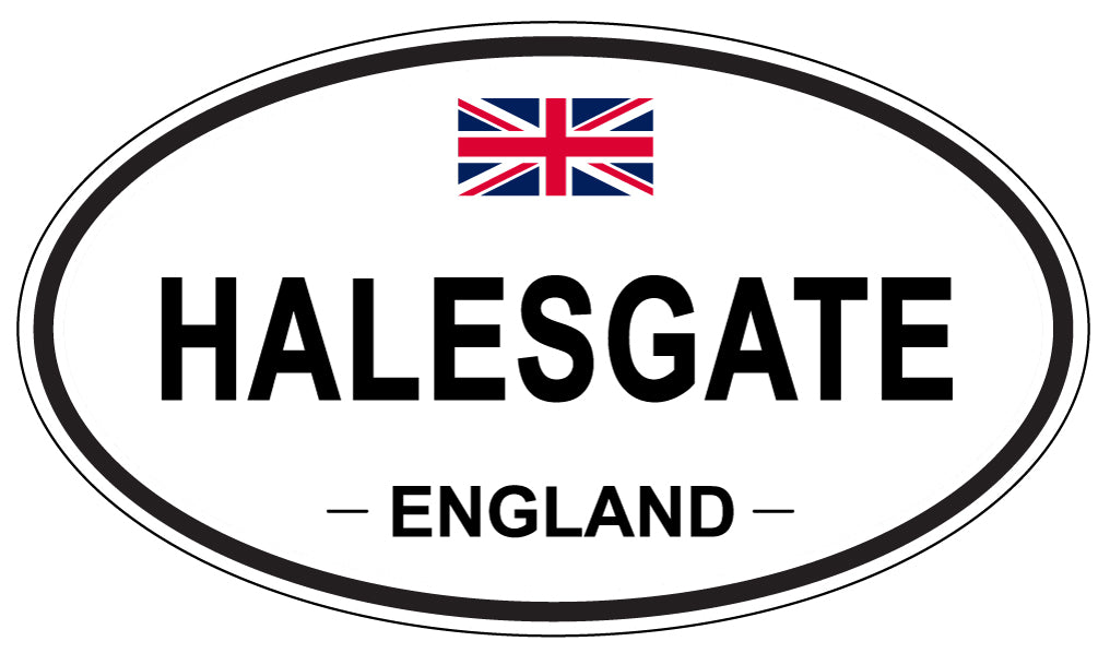 HALESGATE, ENGLAND - Oval Sticker