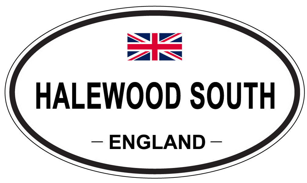 HALEWOOD SOUTH, ENGLAND - Oval Sticker