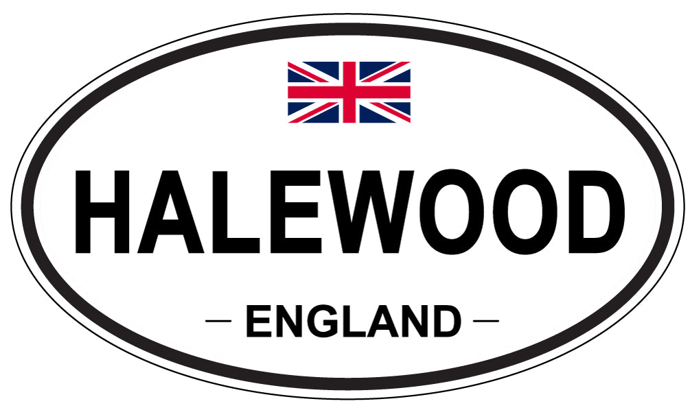 HALEWOOD, ENGLAND - Oval Sticker