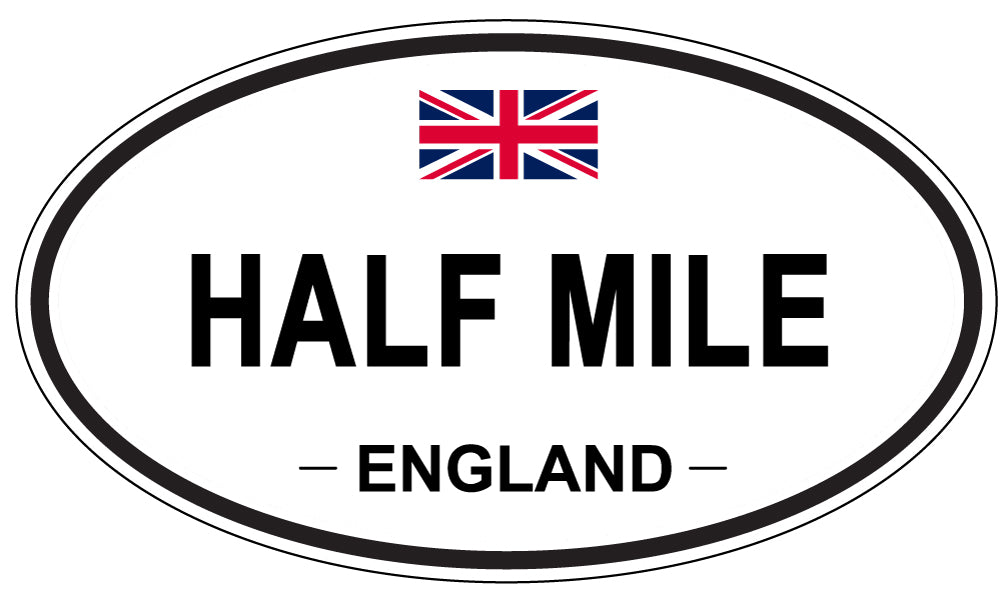 HALF MILE, ENGLAND - Oval Sticker