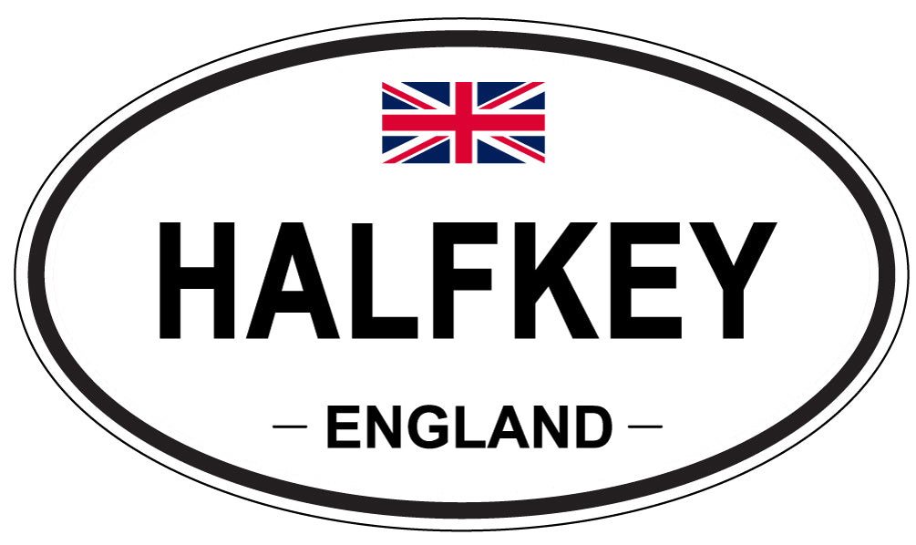 HALFKEY, ENGLAND - Oval Sticker