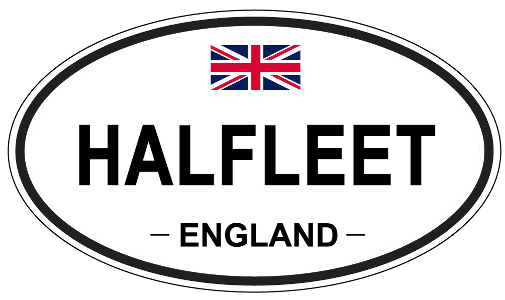 HALFLEET, ENGLAND - Oval Sticker