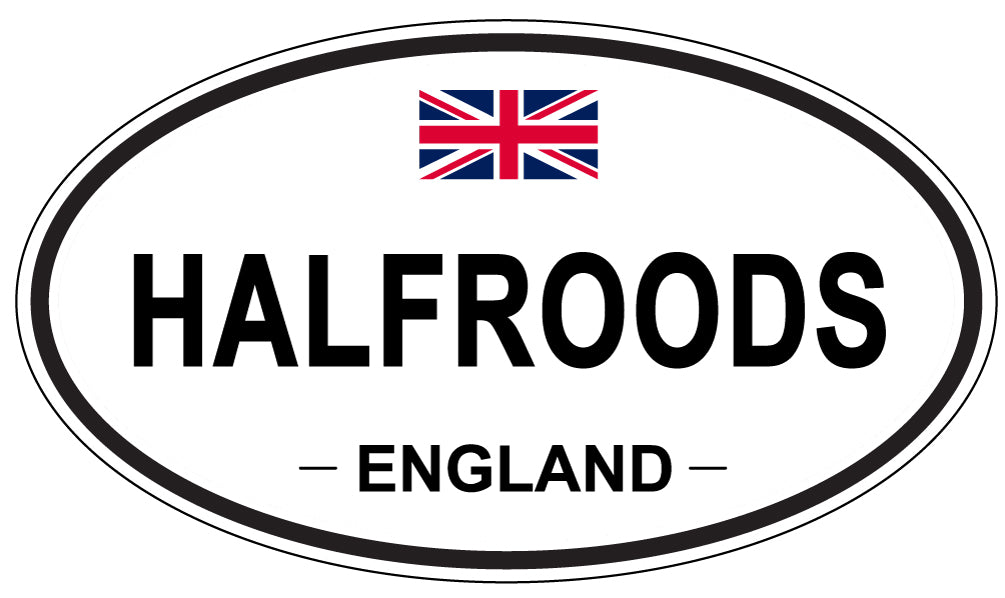 HALFROODS, ENGLAND - Oval Sticker