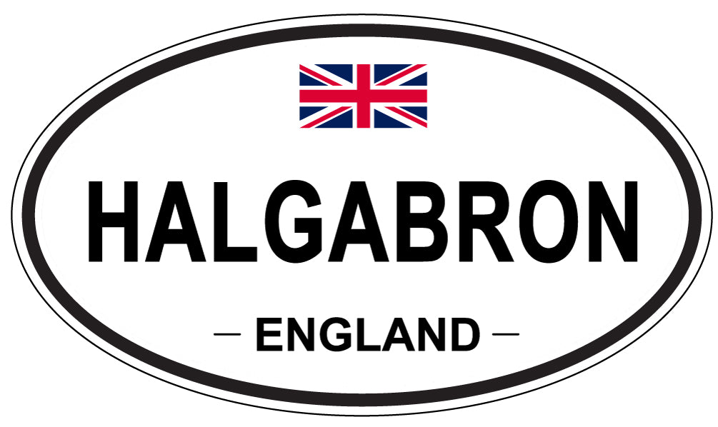 HALGABRON, ENGLAND - Oval Sticker