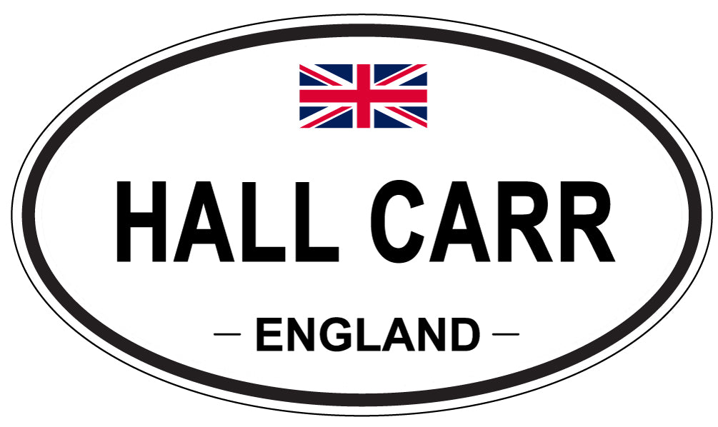 HALL CARR, ENGLAND - Oval Sticker