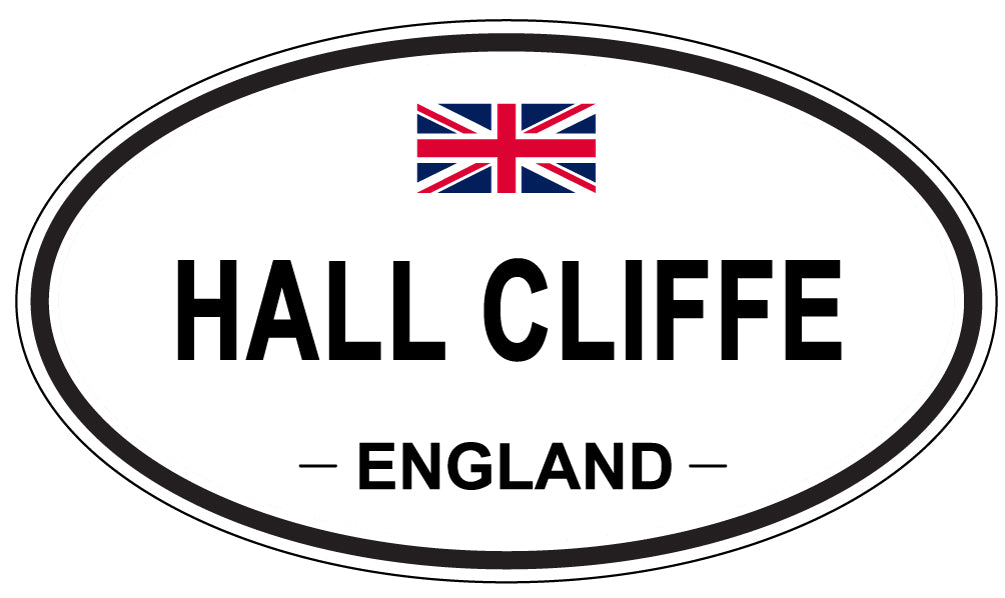 HALL CLIFFE, ENGLAND - Oval Sticker