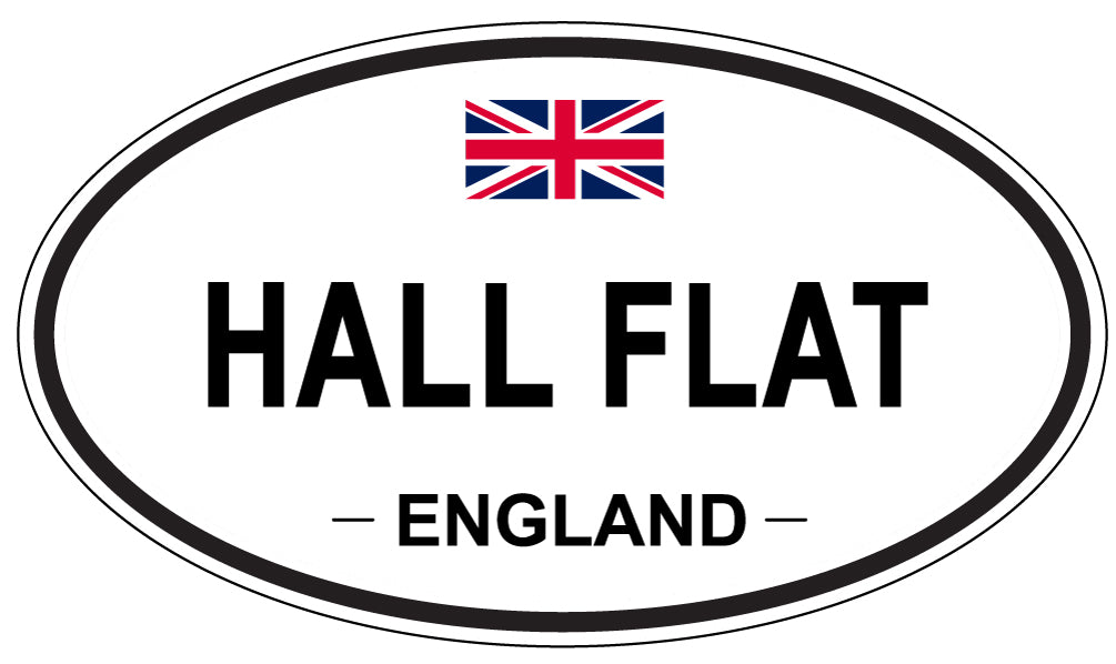 HALL FLAT, England - Oval Magnet