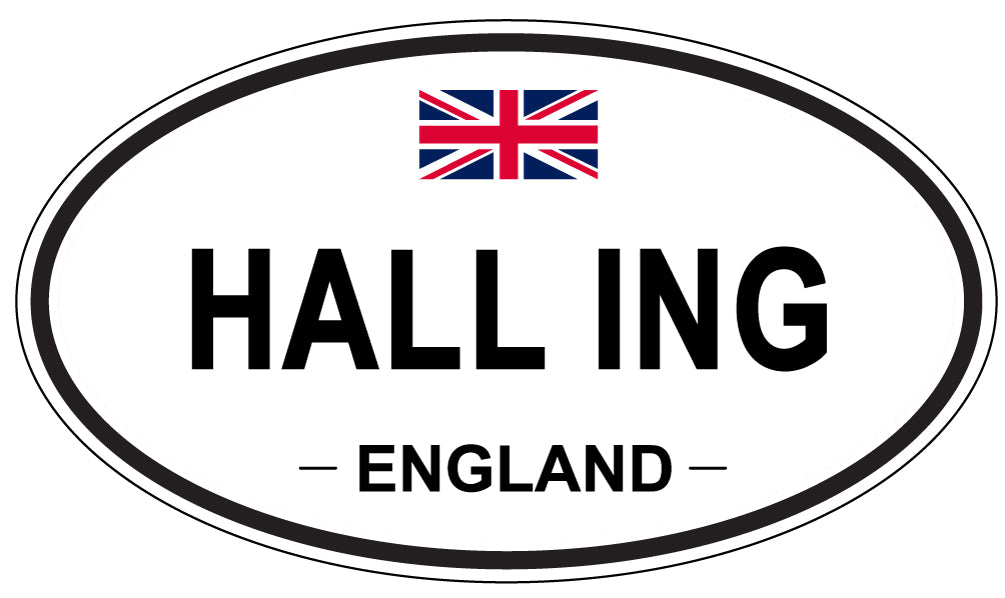 HALL ING, ENGLAND - Oval Sticker