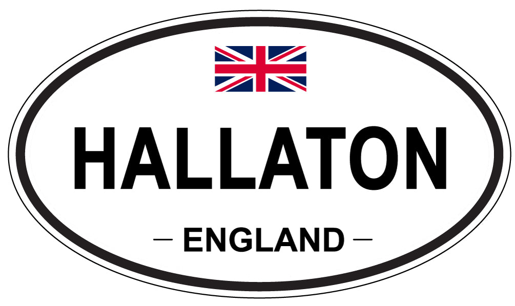 HALLATON, ENGLAND - Oval Sticker