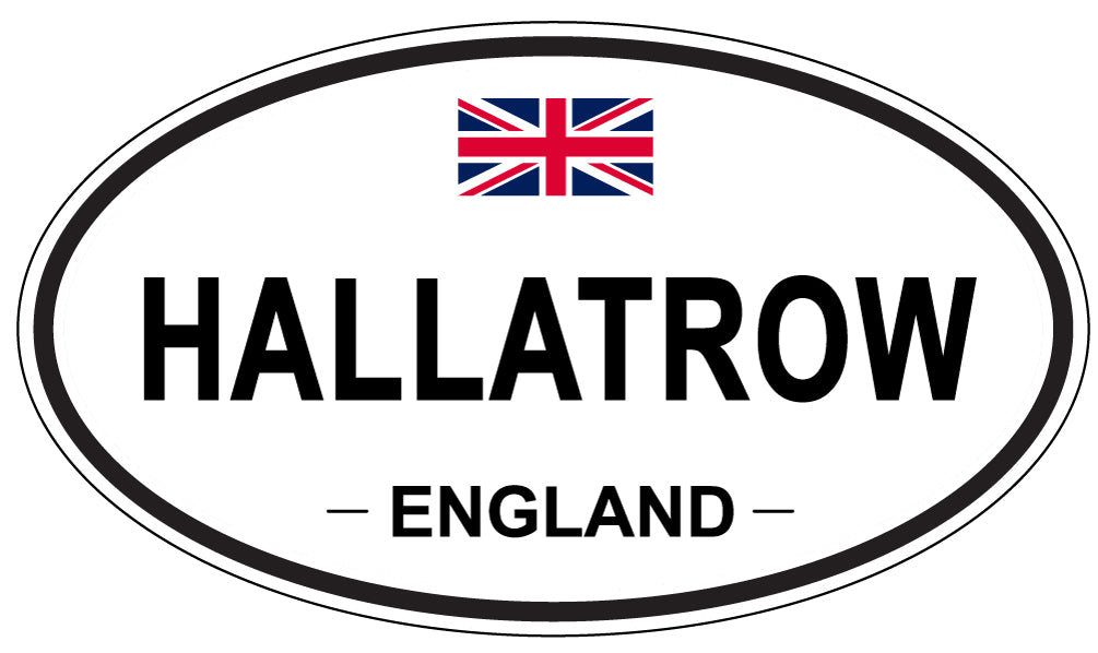 HALLATROW, ENGLAND - Oval Sticker