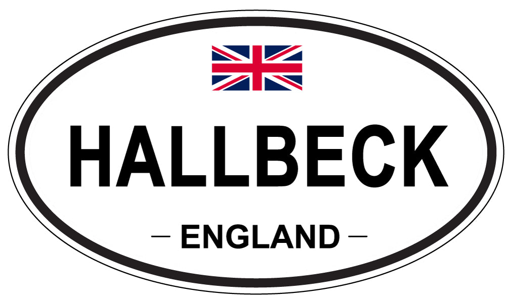 HALLBECK, England - Oval Magnet