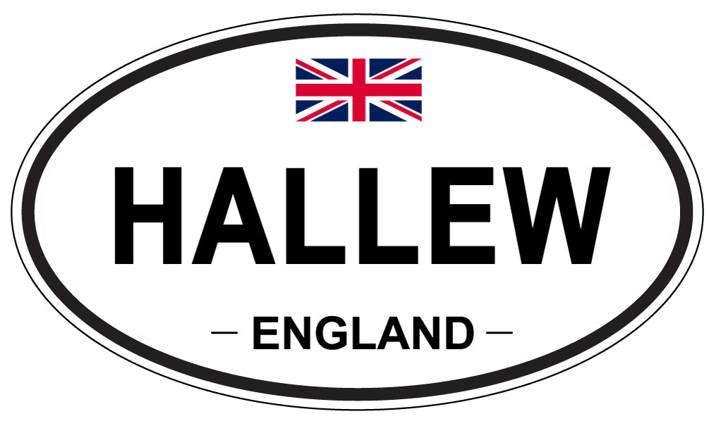 HALLEW, ENGLAND - Oval Sticker