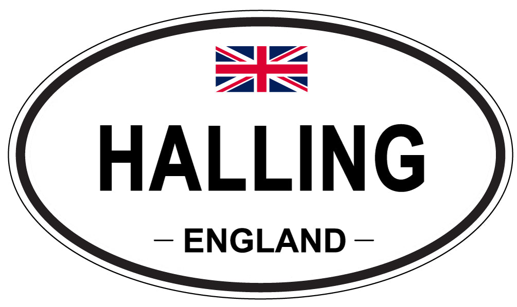 HALLING, ENGLAND - Oval Sticker