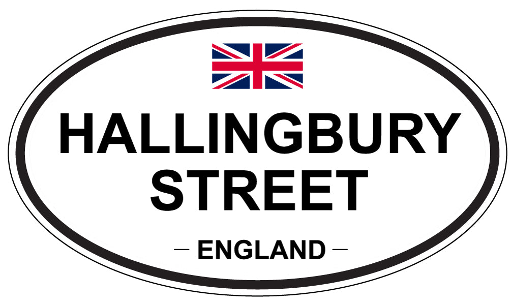 HALLINGBURY STREET, ENGLAND - Oval Sticker