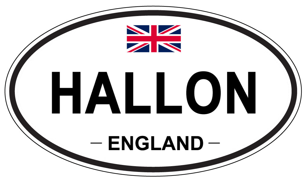 HALLON, England - Oval Magnet