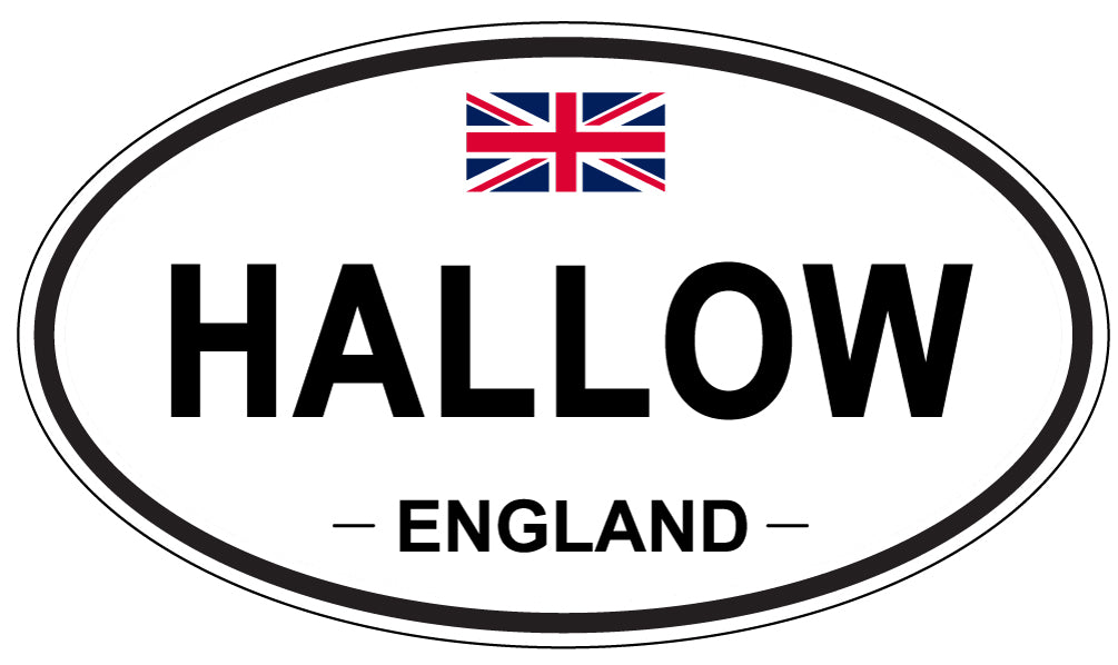 HALLOW, ENGLAND - Oval Sticker