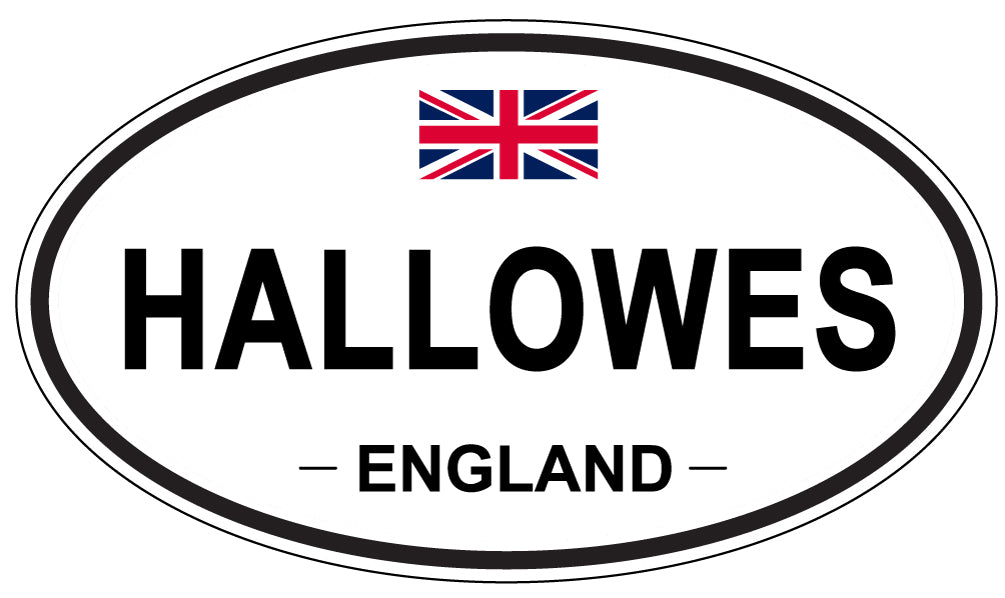 HALLOWES, ENGLAND - Oval Sticker