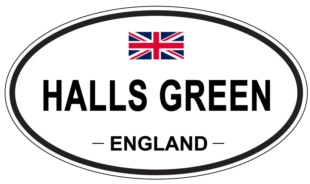 HALLS GREEN, ENGLAND - Oval Sticker