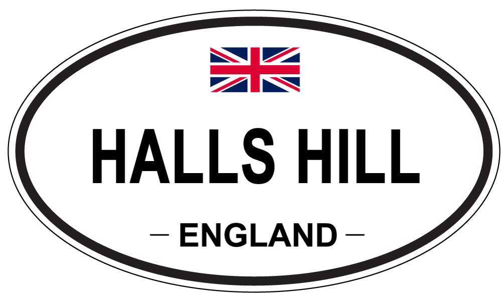 HALLS HILL, England - Oval Magnet