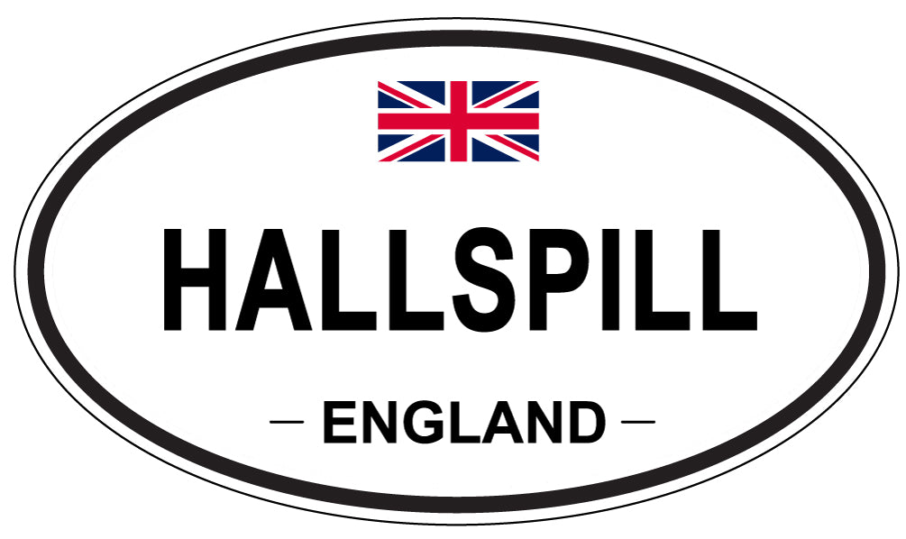 HALLSPILL, ENGLAND - Oval Sticker