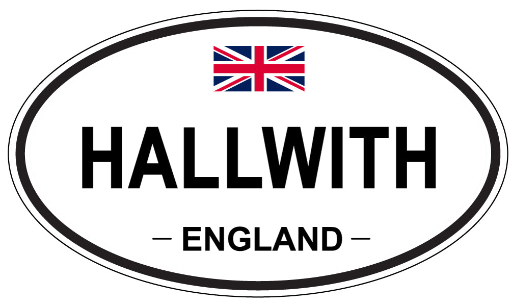 HALLWITH, ENGLAND - Oval Sticker
