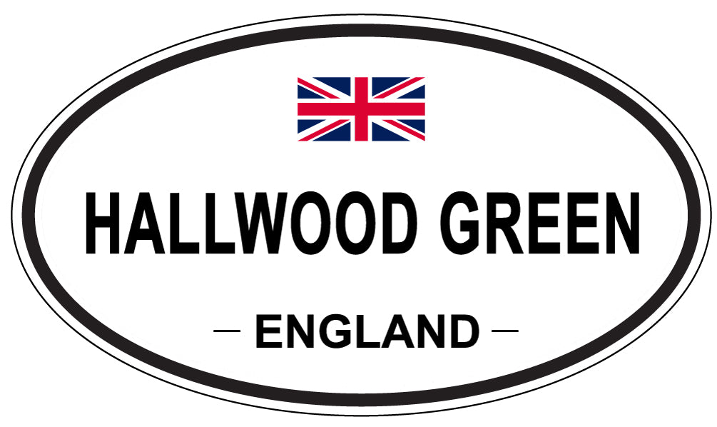 HALLWOOD GREEN, ENGLAND - Oval Sticker