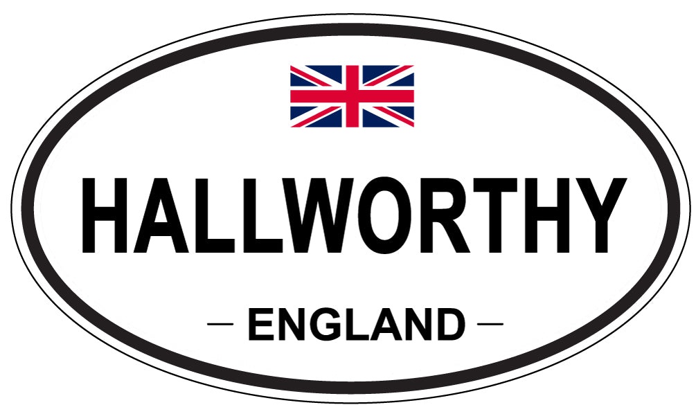 HALLWORTHY, ENGLAND - Oval Sticker