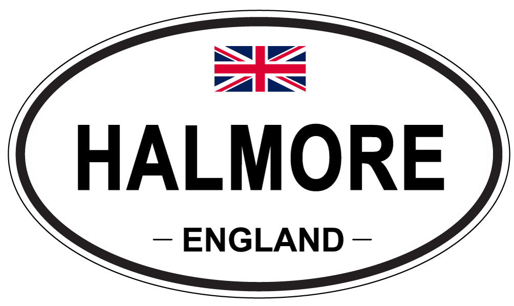 HALMORE, ENGLAND - Oval Sticker