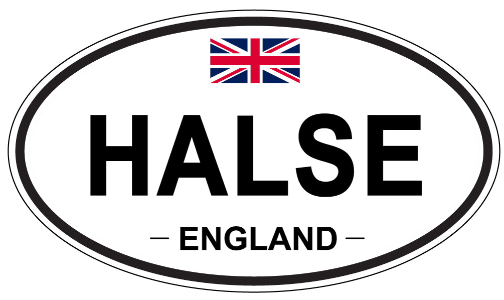 HALSE, ENGLAND - Oval Sticker