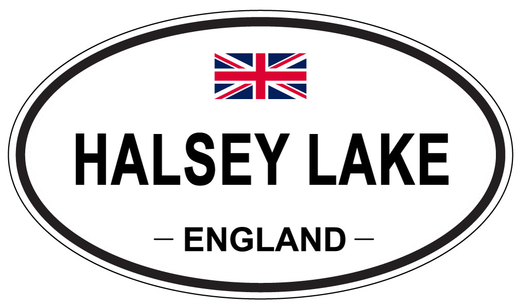 HALSEY LAKE, ENGLAND - Oval Sticker