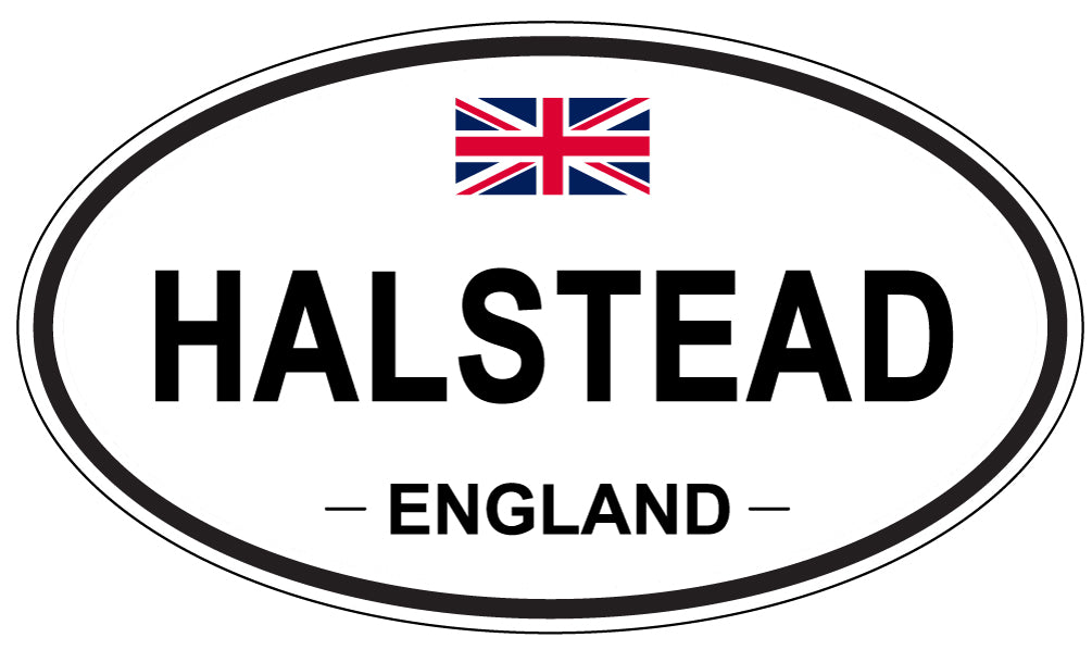 HALSTEAD, ENGLAND - Oval Sticker