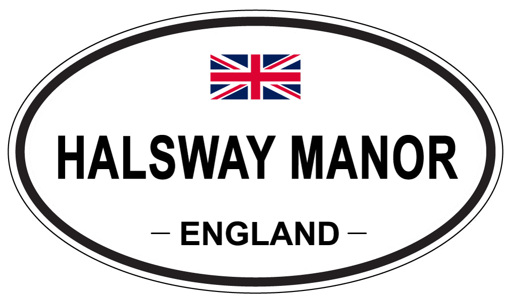 HALSWAY MANOR, ENGLAND - Oval Sticker