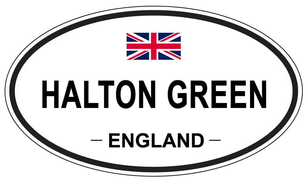 HALTON GREEN, ENGLAND - Oval Sticker