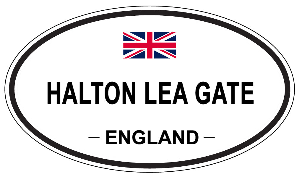 HALTON LEA GATE, ENGLAND - Oval Sticker