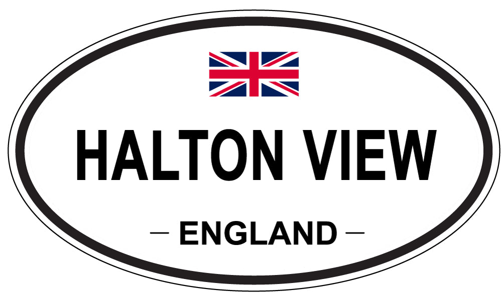 HALTON VIEW, ENGLAND - Oval Sticker