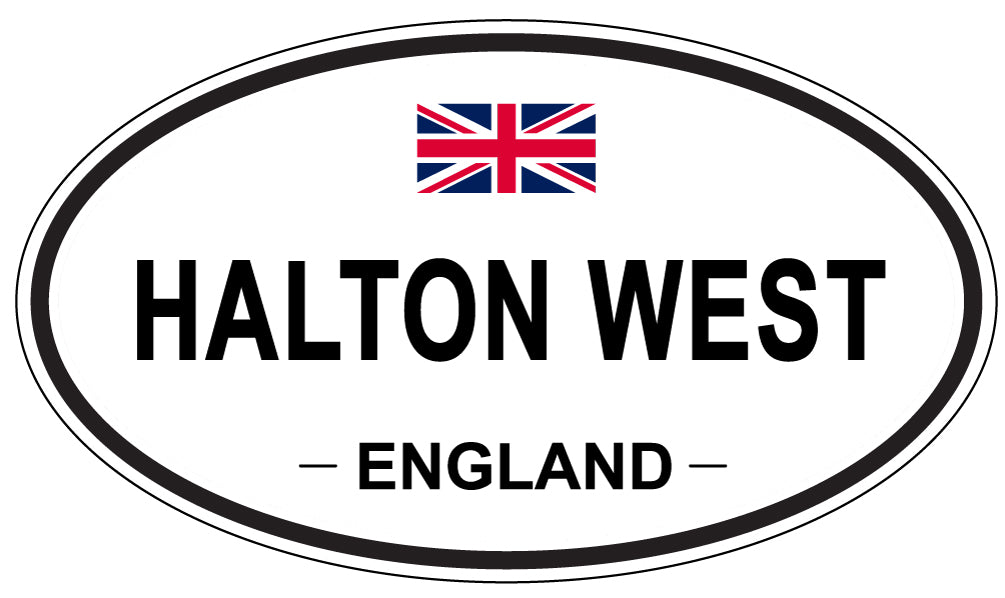 HALTON WEST, ENGLAND - Oval Sticker