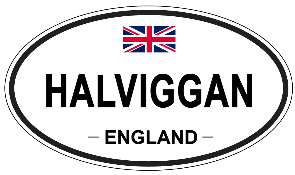 HALVIGGAN, ENGLAND - Oval Sticker