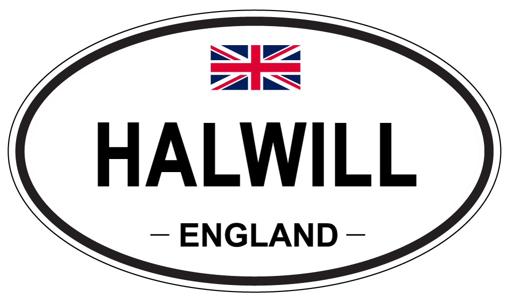 HALWILL, ENGLAND - Oval Sticker