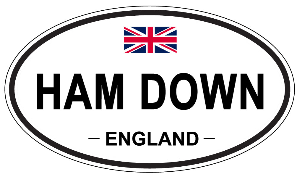 HAM DOWN, England - Oval Magnet