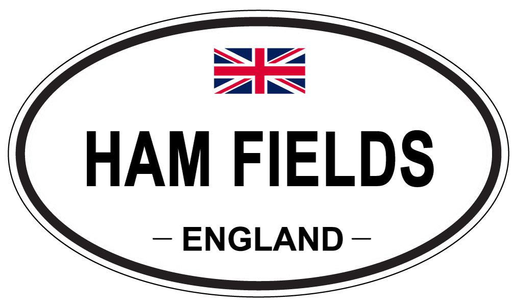 HAM FIELDS, ENGLAND - Oval Sticker