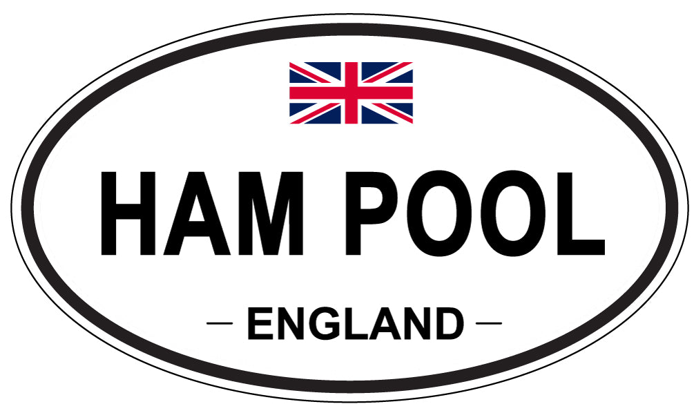 HAM POOL, England - Oval Magnet
