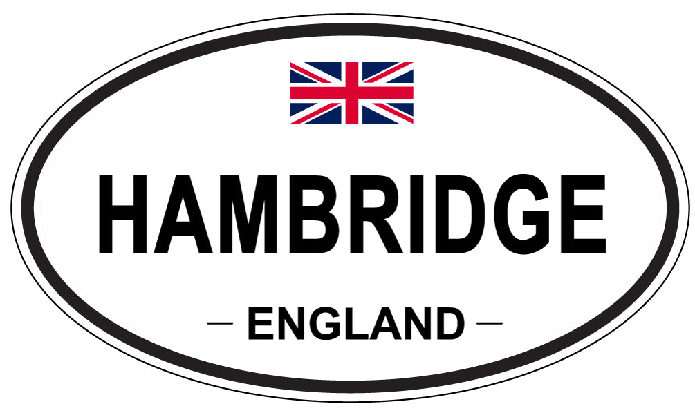 HAMBRIDGE, ENGLAND - Oval Sticker