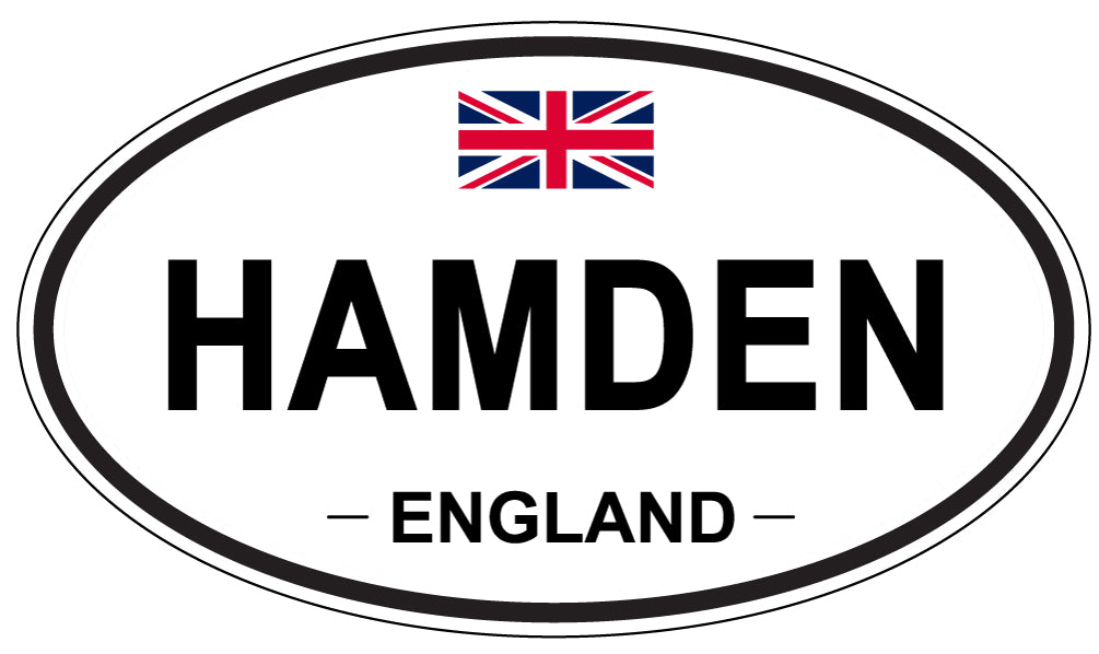 HAMDEN, ENGLAND - Oval Sticker