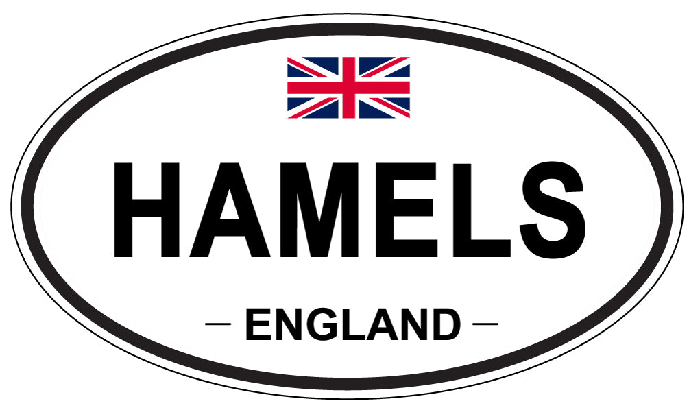 HAMELS, ENGLAND - Oval Sticker